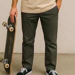 Volcom Gray Pants Men's 30x30 Straight Leg Modern Fit Casual Work